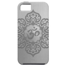 Stainless Steel Floral Aum Design