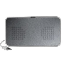 Stainless steel texture with lighting highlights notebook speakers