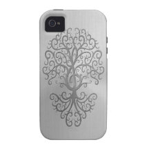 Stainless Steel Treble Clef Tree iPhone 4 Cases