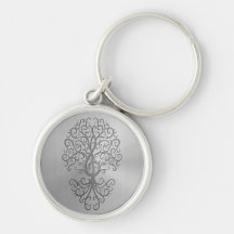Stainless Steel Treble Clef Tree Keychains
