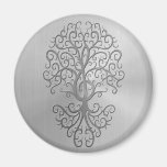 Stainless Steel Treble Clef Tree Refrigerator Magnets