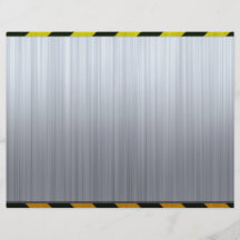 Stainless Steel with Hazard Stripes Flyer Design