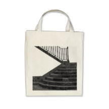 Stairway and post box canvas bag