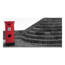 Stairway and post box photo card