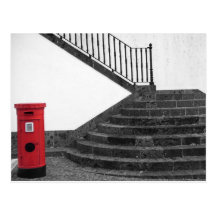 Stairway and post box post cards