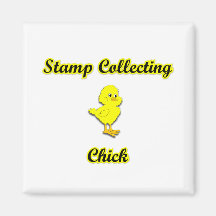 Stamp Collecting Chick Magnets