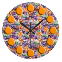 Stamp Collecting Wall Clock