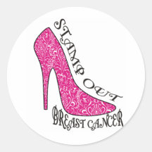 Stamp Out Breast Cancer Round Stickers