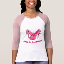 Stamp Out Breast Cancer Stilettos Tee Shirts