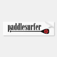 Stand Up Paddle Hibiscus Bumper Stickers