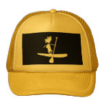 Stand Up Paddle Silhouette Design Mesh Hats