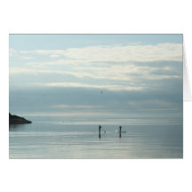 Stand Up Paddleboarders on Lake Superior Card