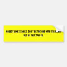 Stand up to Smoking Bumper Sticker
