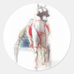 Standardbred Horse Round Sticker