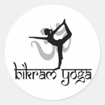 Standing Bow Pulling Pose Bikram Yoga Round Sticker