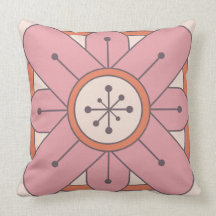 Star Burst Centre - Pink Deco Flower Pillow