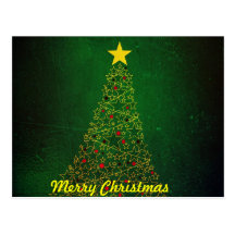 Star Christmas Tree Postcard