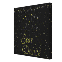 Star Dance - Dancing in the Starry Night Sky Gallery Wrap Canvas