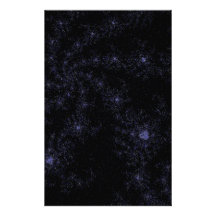 Star field Spirals Stationery Design