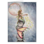Star Filled Sky Mermaid Greeting Card