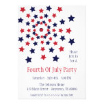 Star Firework Fourth Of July Invitations