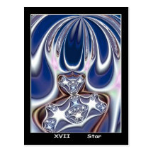 Star Fractal Card Postcard