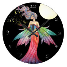 Star Gatherer Fantasy Fairy Art Clock