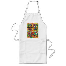Star Of David Hamsa Vintage Tapastry Apron
