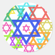 Star of David Round Stickers