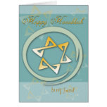 Star of David Swirl-Friend Greeting Card