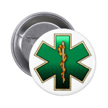 Star Of Life(Emerald) Pin