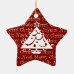 Star Ornament with Tree and Snowflake