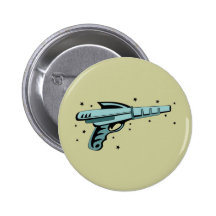 Star Ray Gun Laser Pistol Pinback Buttons