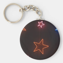 Star shaped neon lights key chain