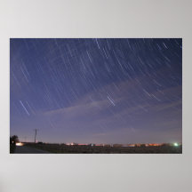 Star Trails on a Moonlit Sky Print
