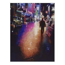 "Stardust" New York Scene Watercolor Painting Post Card