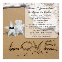 Starfish Beach Love Invitation