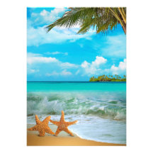 Starfish Couple - DIY Ready for Embellishment Personalized Invitation