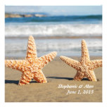 Starfish Couple On The Beach Wedding Invitation