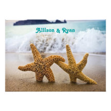 Starfish Couple Wedding Invitation