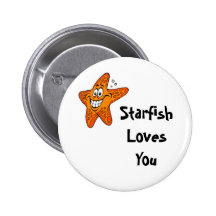 Starfish Loves You Buttons