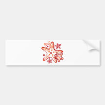 Starfish ornament bumper stickers