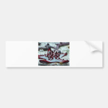 starfish,red and white bumper stickers