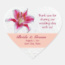 Stargazer Heart Thank You Sticker #2