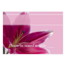 Stargazer Lily Escort Card Business Card