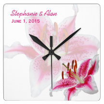 Stargazer Silhouette Wedding Clock