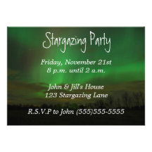 Stargazing Party Custom Invitations