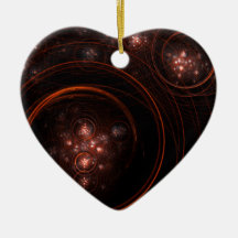 Starlight Abstract Art Heart Ornament