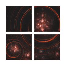 Starlight Abstract Art Quad Canvas Print
