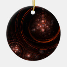 Starlight Abstract Art Round Ornament